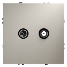 Изображение Розетка телевизионная встраиваемая VOLTUM S70 оконечная TV+SAT (кашемир)